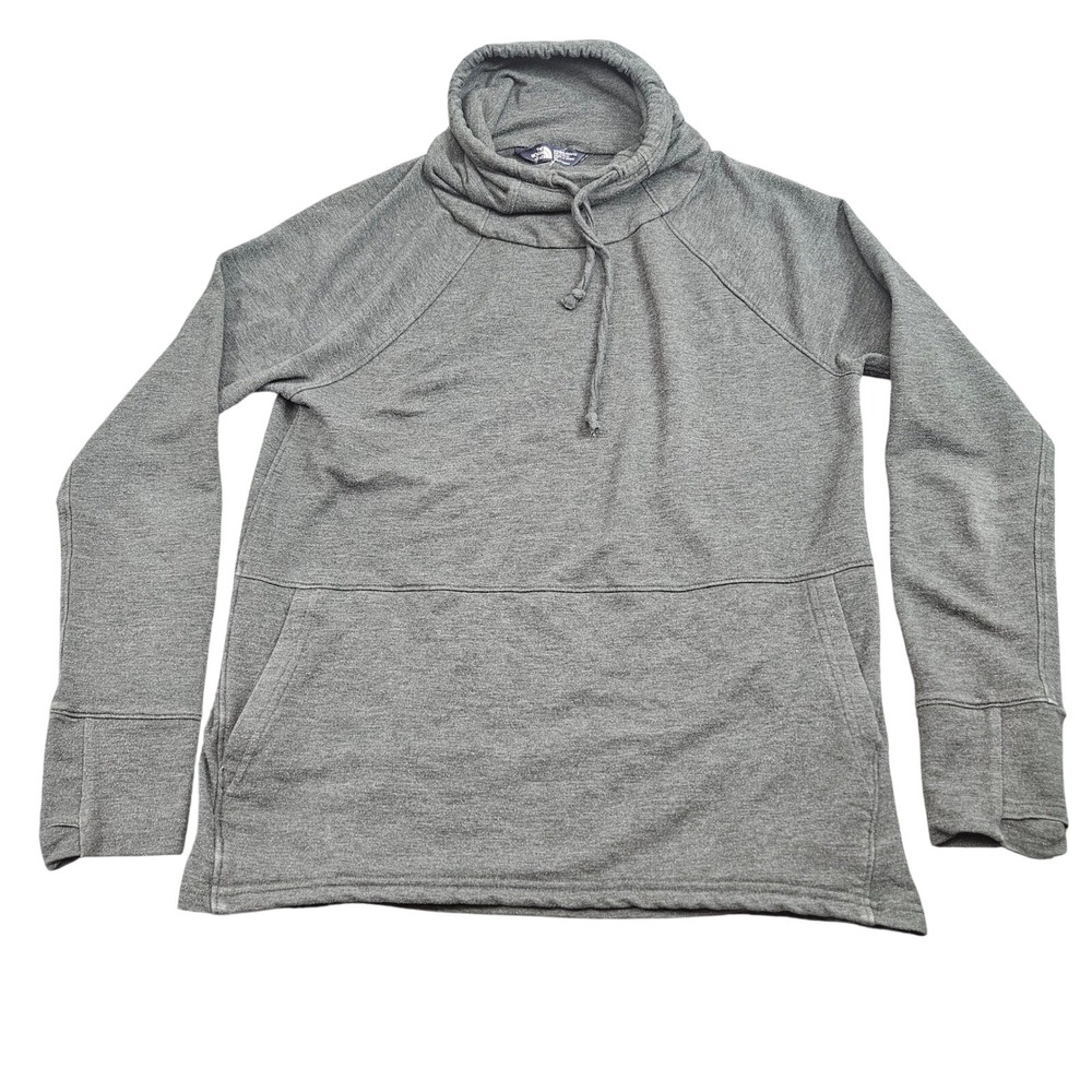 North Face Funnel Neck Sweatshirt Womens S Gray Cowl Pullover Athleisure Minimal